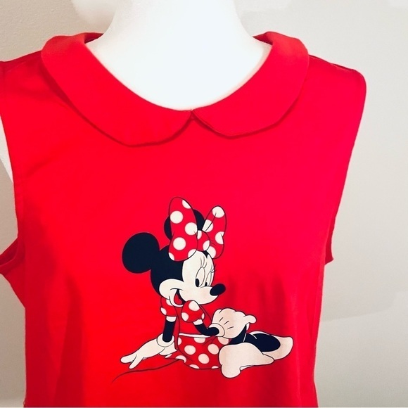 ๐ NEW Disney Minnie Mouse Peplum Tank โ Women's XL ๐100% Cotton - Picture 10 of 12